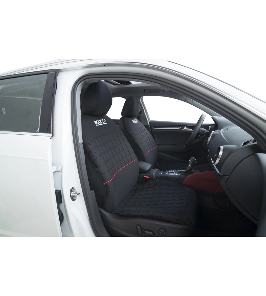 SET UNIVERSALE  SPC1042 COPRISEDILI AUTO COMPLETO NERO/ROSSO